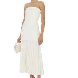 Dion Lee crepe strapless pleated dress size 4